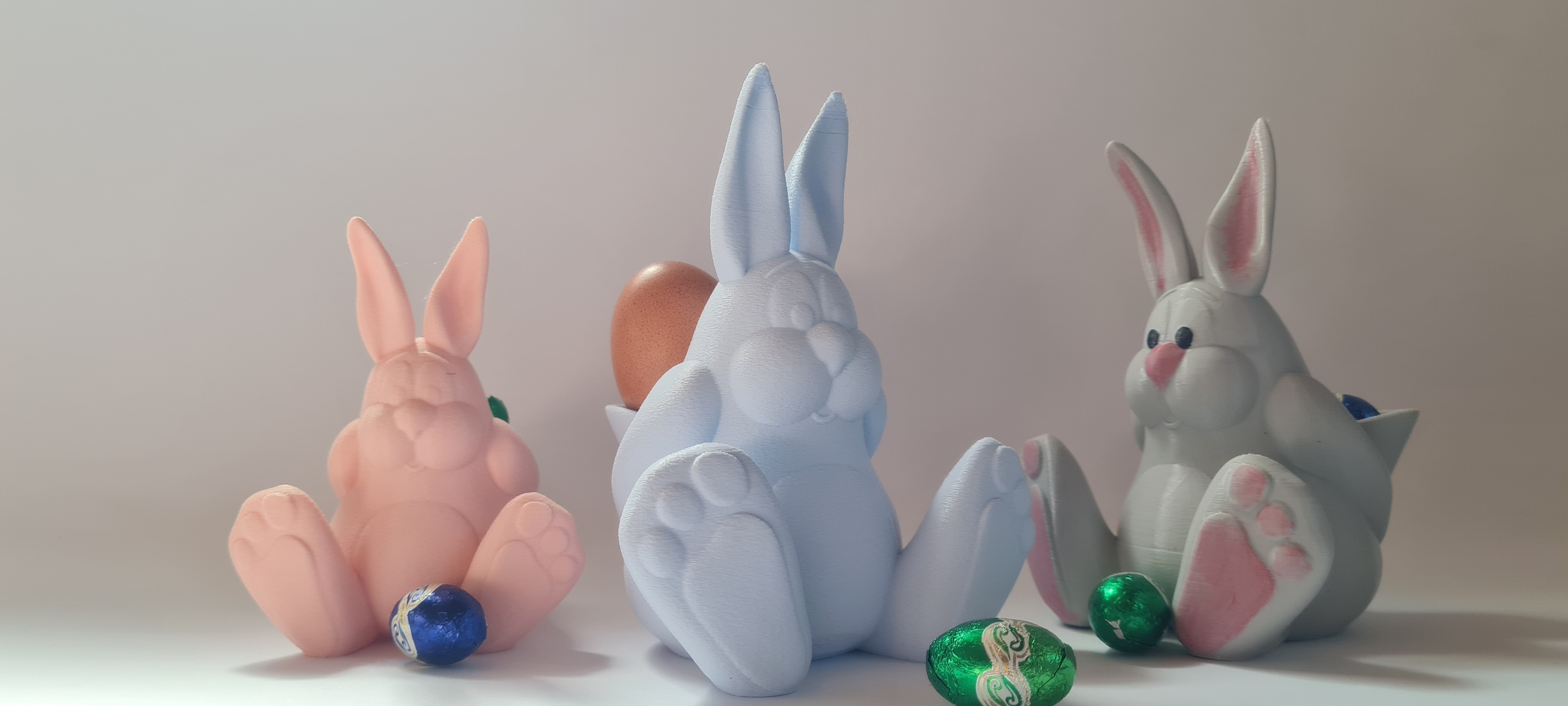 Pasqua coniglietto uovo Stampa posto titolare supporto decorativo deco coniglio 3D print model - Mito3D