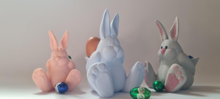 Pâques lapin Oeuf impression endroit titulaire soutien décoratif déco temps 3d print model - Mito3D