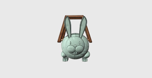 easter bunny plays games toys 3d print model - Mito3D