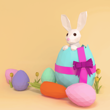 easter bunny various gift 3d print model - Mito3D