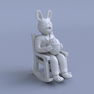 easter bunny egg rabbit eggs 3d print model - Mito3D