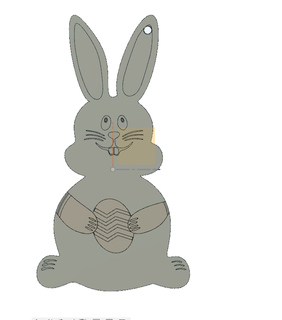 Paskalya tavşan anahtarlık 3d baskı 3d print model - Mito3D