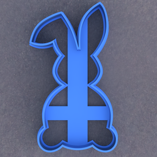 easter bunny - silhouette free easter cookie cutter easter bunny silhouette free easter cookie cutter cookiecutter cutter cookie cutter cutting cookie mold fondant cookie cutter fondant cutter easter bunny easter stamper stamp rabbit rabbit egg easter egg egg  3d print model - Mito3D