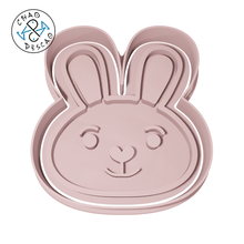 easter bunny - stamp embossed + debossed cookie cutter fondant -polymer clay gadget carrot chick butterfly polymer pastry baking birthday 3d print model - Mito3D