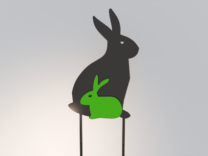 Pasqua coniglietto 0 bambino coniglio guarnizione primavera 3d print model - Mito3D