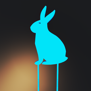 Pasqua coniglietto 2 bambino coniglio guarnizione primavera 3d print model - Mito3D