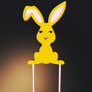 Pasqua coniglietto 4 bambino coniglio guarnizione primavera 3d print model - Mito3D