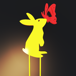 Pasqua coniglietto 8 bambino coniglio guarnizione primavera 3d print model - Mito3D