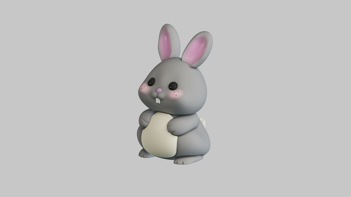 paskalya tavşan sanat oyuncak hayvan şirin 3d print model - Mito3D