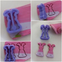 easter bunny body clay cookie cutter jewelry cutters themed earring religious 3d print model - Mito3D