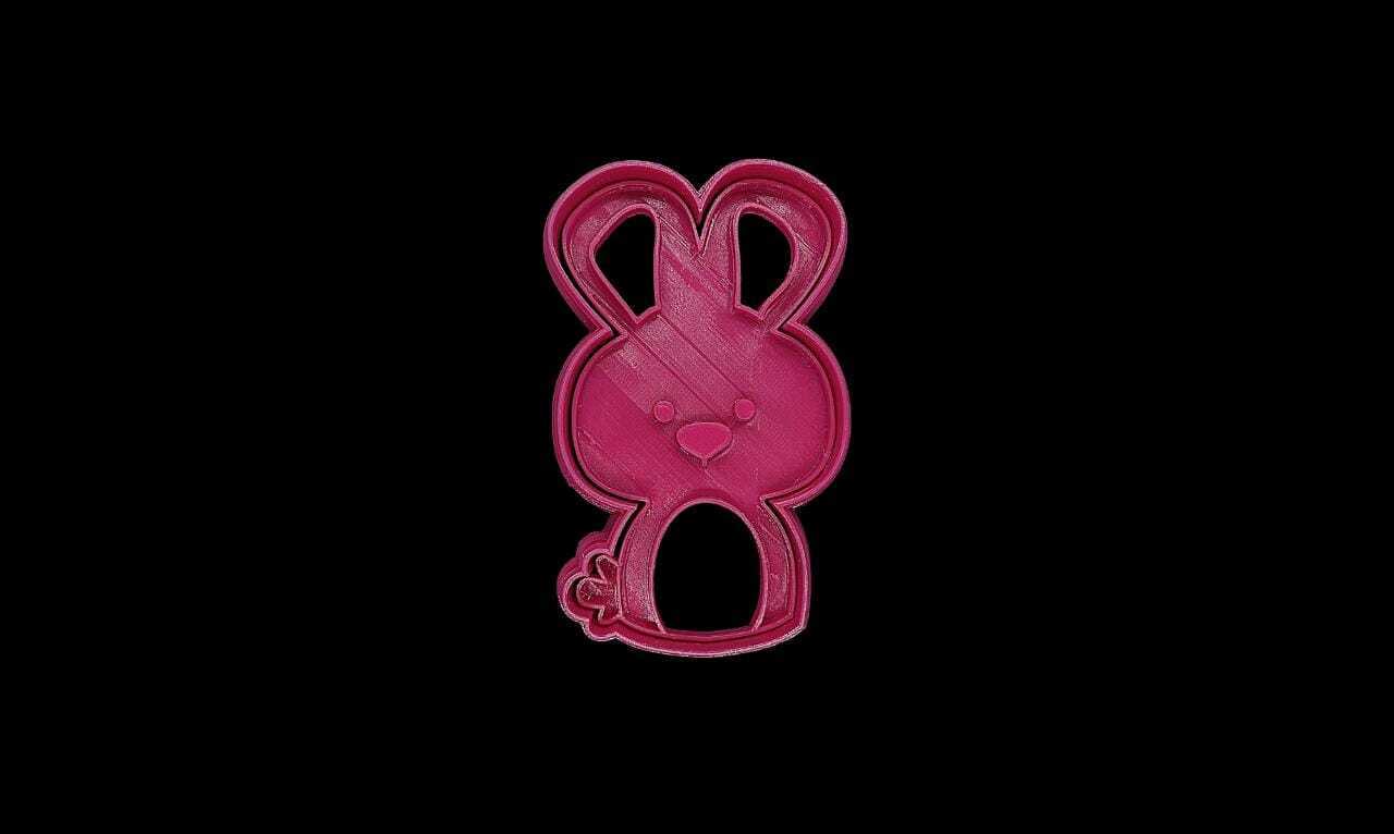 easter bunny cookie cutter cookies 3D print model - Mito3D