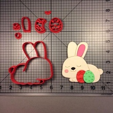 easter bunny cookie cutter cortador biscoitos coelho da scoa 3d print model - Mito3D