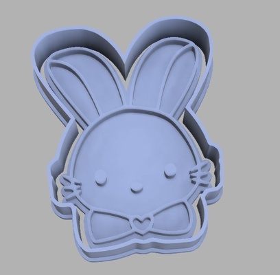 easter bunny cookie cutters rabbit ester cutter 3d print model - Mito3D