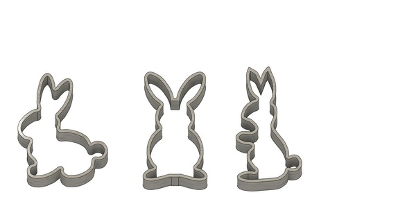 easter bunny cookie moulds 3d printing stl file mold free download diy baking kitchen holiday spring cool 3d print model - Mito3D