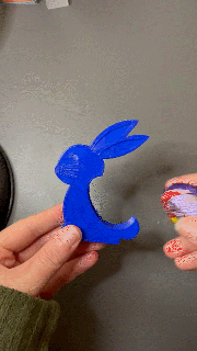 easter bunny cream egg holder rabbit easterxcults 3d print model - Mito3D