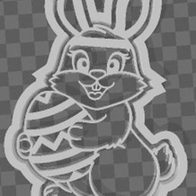 easter bunny cutter cutting rabbit 3d print model - Mito3D