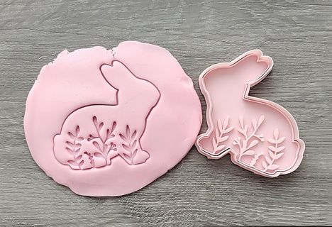 easter bunny cutter cookie cutter easter bunny cookie cookie cutter easter  3d print model - Mito3D