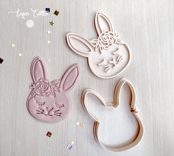 Pasqua coniglietto taglierina francobollo biscotto vari taglio biscotti coniglio doe 3d print model - Mito3D