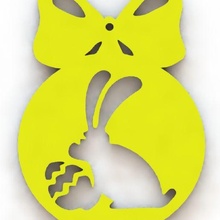 easter bunny decoration cookie cutter embosser chiken egg 3d print model - Mito3D