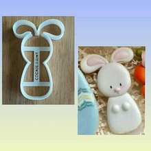 easter bunny dough cutter cookie fondant ceramics 3d print model - Mito3D