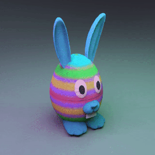 Pasqua coniglietto uovo coniglio caramella 3d print model - Mito3D