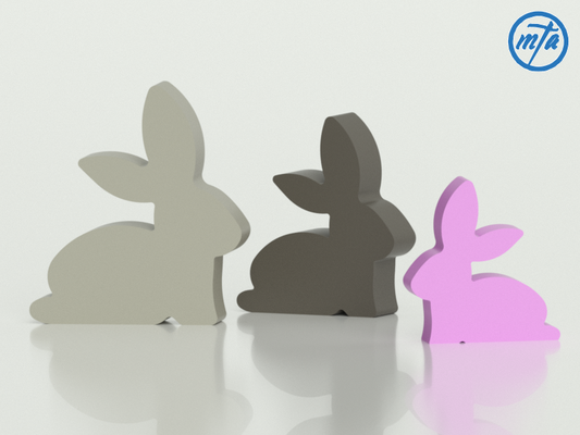 easter bunny family home rabbit decoration egg 3d print model - Mito3D