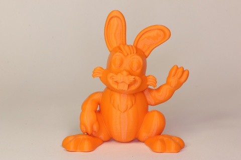 easter bunny friends waving friend rabbit small fdm fuzzy creature smile april art 3d print model - Mito3D
