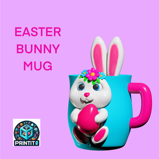 easter bunny mug 3d print model - Mito3D