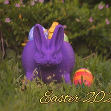 easter bunny pot home easterrabbit easterbunny flowerpot rabbit cute 3d print model - Mito3D