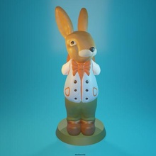 Pâques lapin Robert sculpture 3d print model - Mito3D