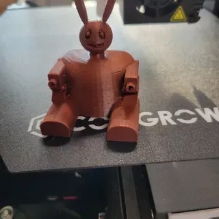 easter bunny robot animal toy 3d print model - Mito3D