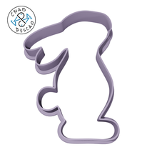 easter bunny silhouette 1 - cookie cutter fondant -polymer clay gadget carrot polymer pastry baking birthday 3d print model - Mito3D
