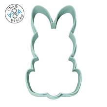 easter bunny silhouette 2 - cookie cutter fondant -polymer clay gadget carrot polymer pastry baking birthday 3d print model - Mito3D