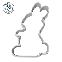 easter bunny silhouette 3 - cookie cutter fondant -polymer clay gadget carrot polymer pastry baking birthday 3d print model - Mito3D