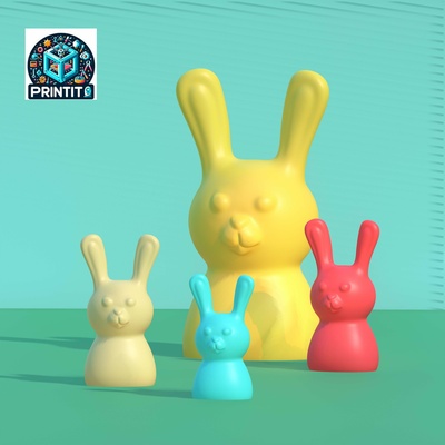easter bunny simple egg decor decoration free seasonal celebrations printito spring 3d print model - Mito3D