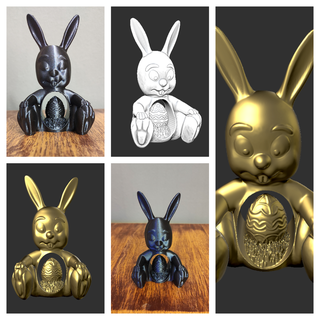 easter bunny supportless egg 3d print model - Mito3D