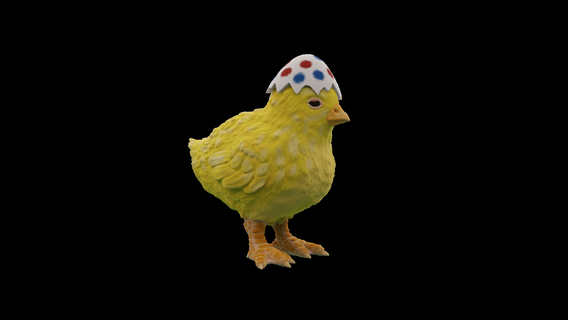 easter chick decoration mini miniature statue figurine figure sculpt animal egg shell chicken baby easterxcults 3d print model - Mito3D