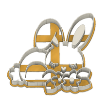 Pasqua biscotto taglierina coniglietto cottura cucina vacanze fiori dormire coniglio 3d print model - Mito3D