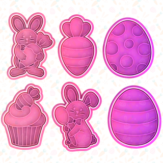 easter cookie cutter set 6  3d print model - Mito3D