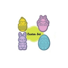 easter cookie cutter set stl files gadget kawaii cupcake bunny chick egg 3d print model - Mito3D