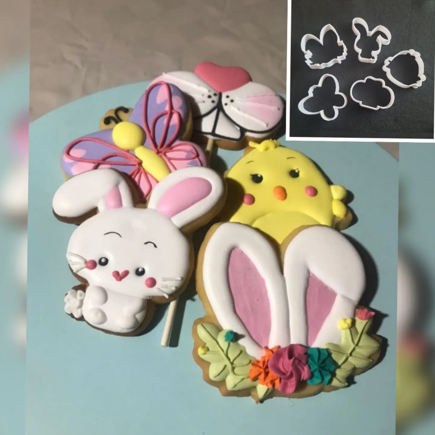 easter cookie cutters easter easter chick chicken bunny rabbit cookies cookies cutter  3D print model - Mito3D