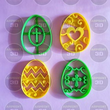 easter cookie cutters cookies various jannie eggs biscuits cutting cookiecutter 3d print model - Mito3D