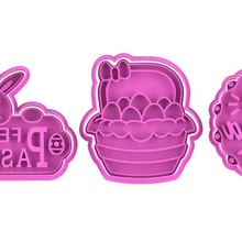 easter cookie cutters pack 3 3d print model - Mito3D