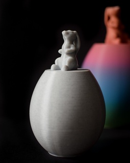 Pasqua biscotto vaso tè caddy easterxcults decorazione tavolo casa design biscotti coniglietto coniglio 3d print model - Mito3D