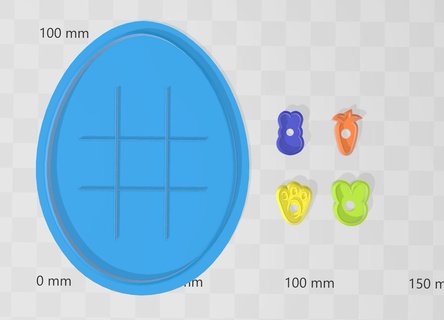 Pasqua cupcake taglierina ta ti design uova coniglio taglio pasticcini 3d print model - Mito3D