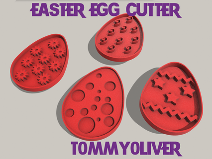 easter cutters cutter cookie 3d print model - Mito3D