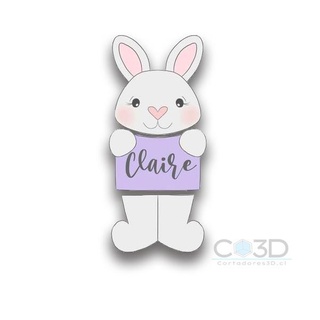 easter day - 3 piece puzzle cutter shape bunny signs paws 145cm cutters cutting molds cookies rabbit carrot 3d print model - Mito3D