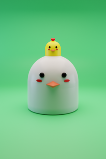 Paskalya dekorasyon tavuk ilkbahar 3d print model - Mito3D
