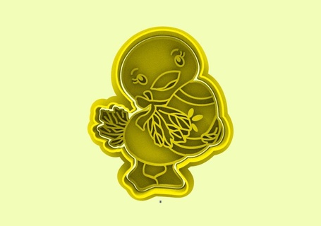easter duck cutter stamp easter easter rabbit resurrection eggs rabbit tail rabbit easter cutters cookie cutter easter cookie fondant ceramics mass cutting  3d print model - Mito3D