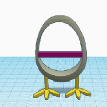 easter egg chicken cock legs farm 3d print model - Mito3D